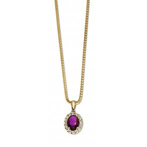 Rosét By Müller vedhng af 14kt rdguld med rubin og brillanter