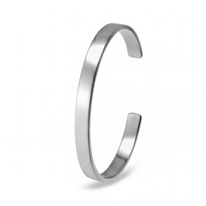 Bangle By Mller ben armring bred/blank, Slv