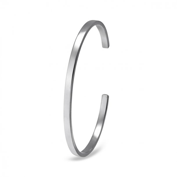 Bangle By M&uuml;ller ben armring smal/blank, Slv