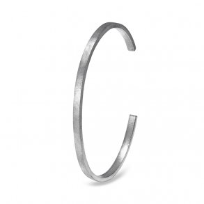 Bangle By Müller ben armring smal/rustik, Slv