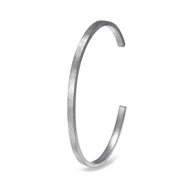 Bangle By M&uuml;ller ben armring smal/rustik, Slv