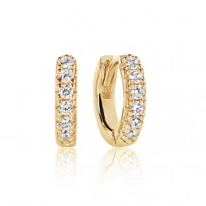 Sif Jakobs Ellera Piccolo reringe i forgyldt sterlingslv med hvide zirkoner