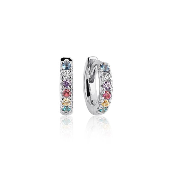 Sif Jakobs Ellera Piccolo reringe i sterlingslv med multi farvede zirkoner