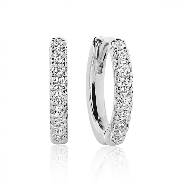 Sif Jakobs Ellera Medio reringe i sterlingslv med hvide zirkoner