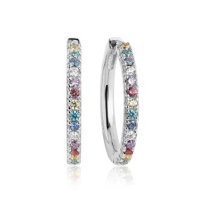 Sif Jakobs Ellera Grande reringe i sterlingslv med multi farvede zirkoner