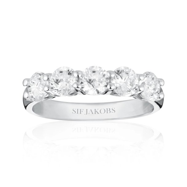 Sif Jakobs, Belluno Uno ring i Slv med hvide zirkonia