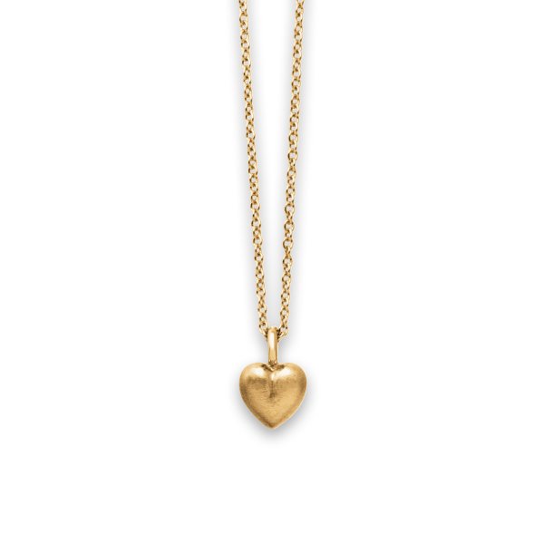 M&uuml;llers Collection, Small heart vedhng hndlavet i 14kt rdguld