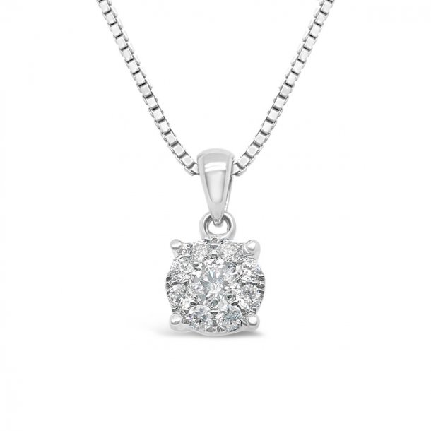 Looks diamantvedhng, 14kt hvidguld, tw/si, looks like 1,00ct