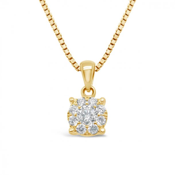 Looks diamantvedhng, 14kt rdguld, tw/si, looks like 1,00ct