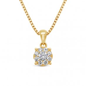 Looks diamantvedhng, 14kt rdguld, tw/si, looks like 1,50ct