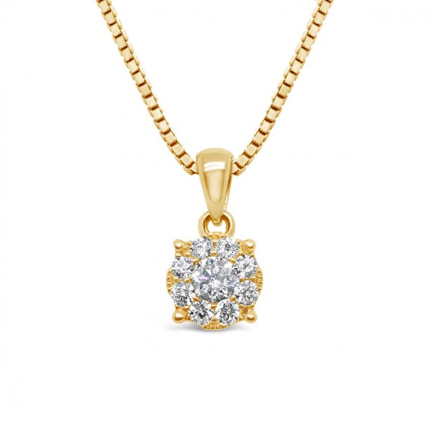 Looks diamantvedhng, 14kt rdguld, tw/si, looks like 1,50ct