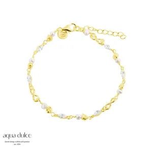 Aqua Dulce, White garden armb�nd i forgyldt s�lv