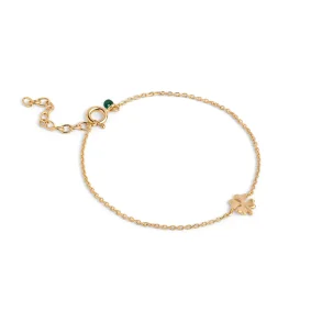 Enamel, Four-leaf clover armb�nd i forgyldt s�lv