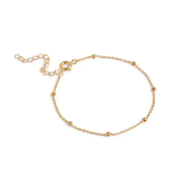 Enamel, Beaded armb�nd i forgyldt s�lv