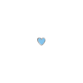 Stine A, Petit Love Heart Light Blue i sterlingslv
