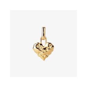 Camille Brinch, Heart Contrast Charm i forgyldt sterlingslv