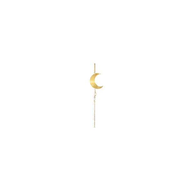 Jane Knig, Half Moon rering med perle LEFT