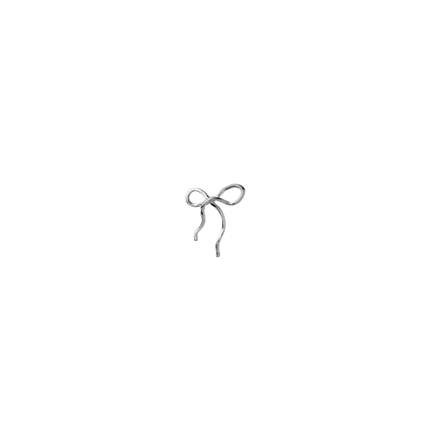 Stine A, Flow Bow Earring i sterlingslv