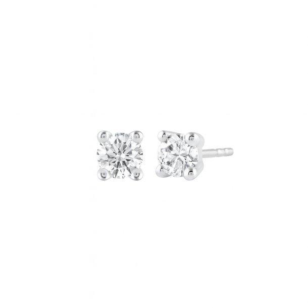 Mllers Collection Emily reringe, 14kt hvidguld med 2x0,50ct lab grown diamanter i alt