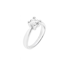 Mllers Collection Emily ring, 14 karat hvidguld med 1,0ct lab grown diamant