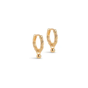 Enamel Belle hoops - forgyldt slv