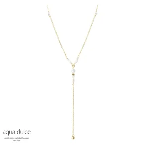 Aqua Dulce, Sinna Pearl y-halsk�de i forgyldt s�lv