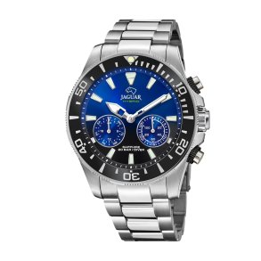 Jaguar, J888/6 Hybrid Diver herreur, stl med bl/sort skive