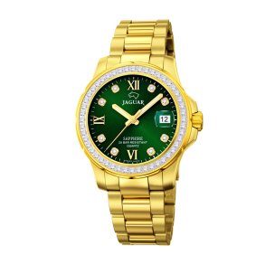 Jaguar, J895/2 Lady's Diver dameur, double med grn skive