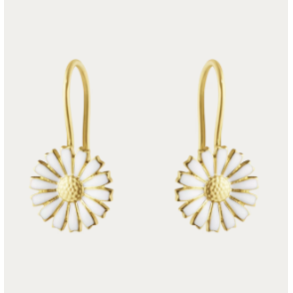 Georg Jensen DAISY �reb�jler, forgyldt/emalje, 11 mm