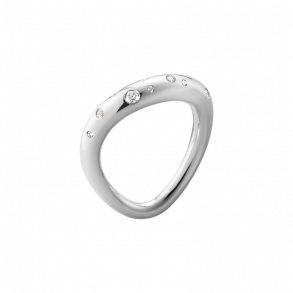 Georg Jensen Offspring ring, Slv med brill.