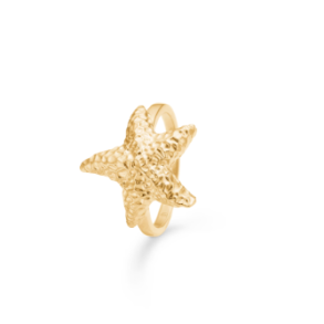 Studio Z, Starfish Lustre ring i forgyldt s�lv