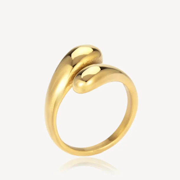 Sistie 2nd, Drops ring i forgyldt st�l