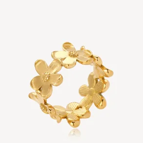 Sistie 2nd, Camellia ring i forgyldt st�l