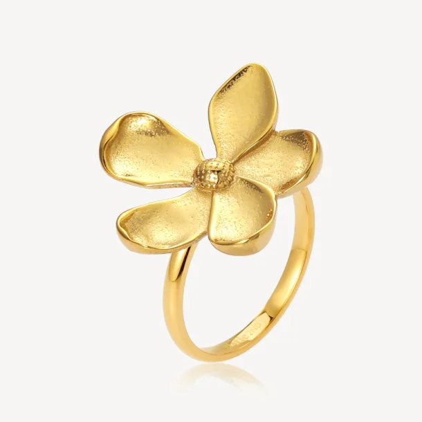 Sistie 2nd, Blumie ring i forgyldt st�l