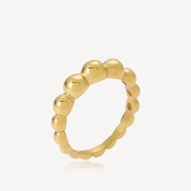 Sistie 2nd, Bubble ring i forgyldt st�l