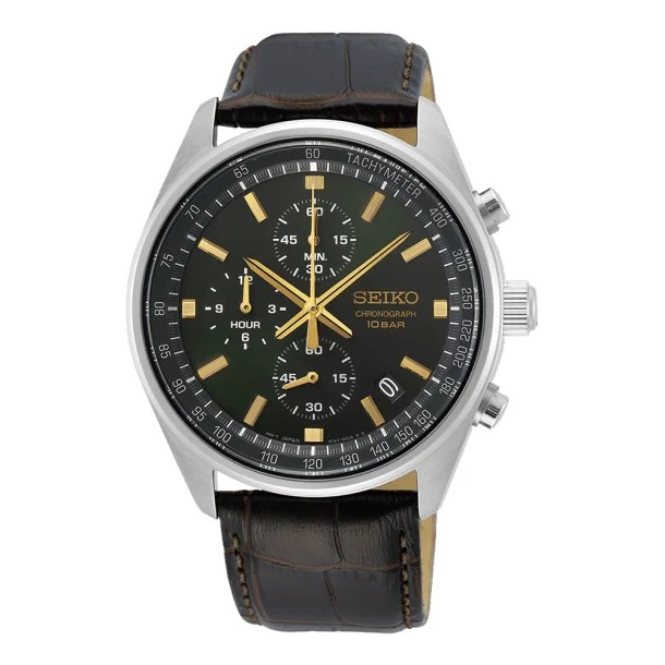 Seiko, SSB385P1 herreur, st�l/gr�n 