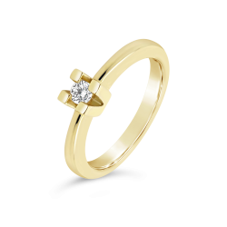 Dreams solitairering, 14kt rdguld, 0,10ct TW/Si-P