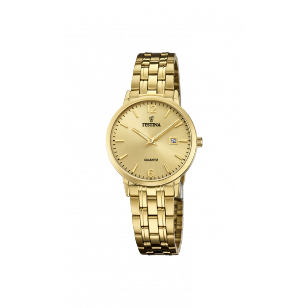 Festina F20514/3 classic dameur i gulddouble